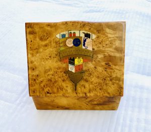 Early 1900’s Burl Wood Box with Wood Hinge